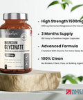 Vitabright Chelated Magnesium Glycinate 300mg Elemental Magnesium (1500mg Magnesium Bisglycinate) 180 Magnesium Capsules x2 Day High Strength Magnesium Supplements for Sleep VitaBright Pure Magnesium Glycinate