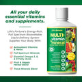 Life's Fortune Liquid Multivitamin for Adults Men & Women Teens High Absorption Daily Vitamins Trace Minerals Amino Acids with Biotin L-Arginine Potassium Tropical Flavor Sugar Free 32 oz