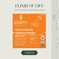 Luxmi Estates - Astounding Ashwagandha - Organic Ashwagandha Tea - 90 Tea Bags (15ct x 6 pack) | With Ashwagandha Turmeric Ginger Lemongrass & More | Perfect Stress Relief Tea - Calming and Relaxing