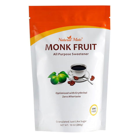 Monk Fruit Zero Calorie Sweetener (2x Sugar Sweet, Original), 5kg/11Lbs- Granular Powder Blended with Erythritol - Sweet Natural Alternative to Xylitol and Stevia - Sugar Replacement for Keto, Paleo, Low GI