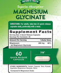Nature'S Truth Magnesium Glycinate Capsules 200Mg 60 Count Chelated Superior Absorption Formula Non-Gmo & Gluten Supplement