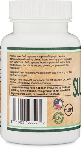 Double Wood Supplements Sulforaphane Supplement 20Mg Of Activated And Stabilized Sulforaphane Per Serving 120 Capsules Potent Broccoli Extract For Healthy Aging