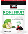 Force Factor Noni Fruit Chews for Immunity and Skin Health Support Noni Juice Supplement Plant-Based Antioxidant Superfood Chews Gluten- & Vegan Apple Berry Flavor 30 Soft Chews