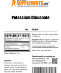 BulkSupplements Potassium Gluconate Powder - Potassium Supplement - Vegan Potassium Powder - Potassium Vitamins - Pure Potassium Supplement Powder (1 Kilogram - 2.2 lbs)