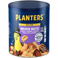 PLANTERS Lightly Salted Mixed Nuts, Plant Based Protein, 15 Oz (1 Ct) | Mixed Nuts: Almonds, Cashews, Brazil Nuts, Peanuts, Pecans. Snacks for Adults. Resealable Canister. Party Snack