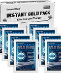 General Medi Instant Ice Cold Pack 4 x 5.5 Disposable Cold Therapy Ice Packs for Pain Relief Swelling Inflammation Sprains Toothache for Athletes and Outdoor Activities