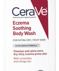 Cerave Soothing Body Wash For Dry Skin | Shower Oil For Sensitive Dry Itchy And Eczema-Prone Skin | Fragrance Free & Paraben Free & Sulfate Free | 10 Oz