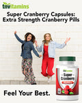 Cranberry Pills for Women & Men (30,000 MG x 90 Capsules) | Supports Urinary Tract Health* | Cranberry Concentrate Supplement | Bladder & Kidney Support* | Supports Women's Health* | Antioxidants