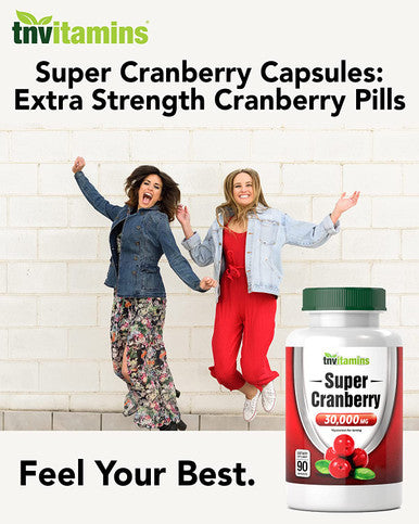 Cranberry Pills for Women & Men (30,000 MG x 90 Capsules) | Supports Urinary Tract Health* | Cranberry Concentrate Supplement | Bladder & Kidney Support* | Supports Women's Health* | Antioxidants