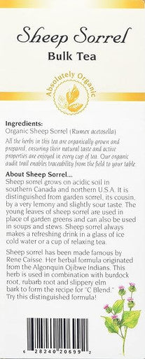Organic Sheep Sorrel Herb Tea 40 grams By Celebration Herbals