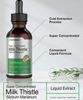 Milk Thistle Extract | 2 fl oz | Alcohol Free | Vegetarian, Non-GMO & Gluten Free Liquid | by Horbaach