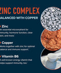 Zinc Supplement Microbeadlets For Immune & Acne Support Highly Absorbable Zinc Bisglycinate & Orotate With 2Mg Chelated Copper + Vitamin B6 Vegan, Gluten- 60 Capsules (2 Month Supply)