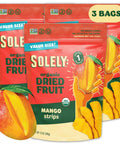 SOLELY - Organic Dried Mango Strips (5 oz Resealable Bags, Pack of 6) - Real Fresh Fruit - 1 Ingredient - Healthy Snacks for Adults & Kids - Non GMO, Vegan Snacks, Shelf Stable - 6 Bags (30 oz)
