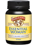 Barlean's Essential Woman Capsules Hormonal Balance Supplement For Women Flaxseed Evening Primrose Oil & Soy Isoflavones Omega 3 6 9 And Gla For Healthy Hair And Skin 120 Count