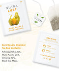 Nutra Tea NutraLust - Helping To Improve Passion & Stamina - Containing Ashwagandha Muira Puama and Ginseng - 40 Enveloped Tea Bags - by NutraTea - Herbal Tea - (2 Pack)
