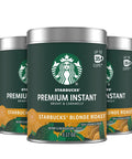 Starbucks Premium Instant Coffee Blonde Roast, 3 Tins 3.17 oz | 100% Arabica premium instant and microground coffee; Blonde Roast; 3 tins, 3.17 oz each