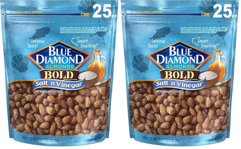 Blue Diamond Almonds, Smokehouse Flavored Snack Nuts, Plant-Based Protein and Fiber Snacks, Gluten Free Iconic Flavor Salty Nuts, Great for Events, Holidays, Parties, 25 Oz Resealable Bag (Pack of 1)