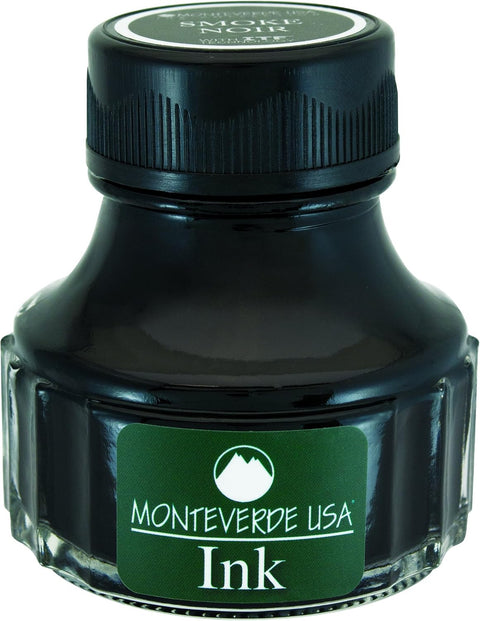 MONTEVERDE Bottle Ink, 90ml, Mulberry-Noir (G308UN) | Dark-toned Noir fountain pen ink with smooth flow, rich depth, and expressive writing character.