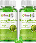 Natural Soursop Graviola Gummies Supplement, Original Soursop Leaves Extract With Vitamins C & Zinc For Women & Men, Multivitamin Soursop Fruit Supplement For Immunity & Antioxidant & Energy