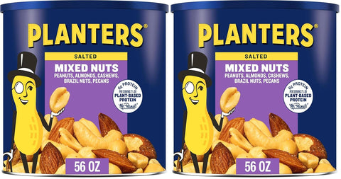 PLANTERS Deluxe Mixed Nuts with Sea Salt 27 oz Resealable Container Variety Mixed Nuts Snacks with Cashews Almonds Pecans Pistachios & Hazelnuts Energy Boost Kosher