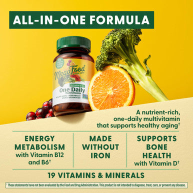 MegaFood Women'S 55+ One Daily Multivitamin For Women With Vitamin A Vitamin C & Vitamin E For Optimal Aging Support - Plus Real Food - Bone & Immune Support Supplement - Vegetarian - 120 Tabs