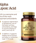 Solgar Alpha Lipoic Acid 200 Mg 50 Vegetable Capsules - Antioxidant Support - Helps To Recycle Glutathione Vitamin C & E Coq-10 - Non-Gmo Vegan Gluten Free Dairy Free Kosher 50 Servings