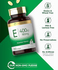 Carlyle Vitamin E Softgel Capsules 400 IU | 180mg | 300 Count | Non-GMO and Gluten Formula