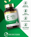 Carlyle Vitamin E Softgel Capsules 400 Iu | 180Mg | 300 Count | Non-Gmo And Gluten Free Formula