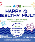 Nature's Way Happy & Healthy Multivitamin for Kids with Vitamin C, Zinc and Elderberry, 60 Gummies