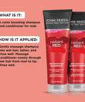 John Frieda Radiant Red Shampoo & Conditioner Bundle Enhancing Shampoo & Conditioner Helps Enhance Shades With Pomegranate And Vitamin E