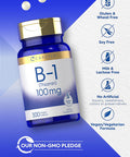 Carlyle Vitamin B-1 | 100mg | 300 Tablets | Non-GMO and Gluten Thiamin Supplement