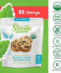 Stevita Organic Erythritol BakeItBetter Pouch 12 oz Baking Sugar Alternative with Stevia & Erythritol No Calories USDA Organic NonGMO Vegan Keto Paleo Gluten