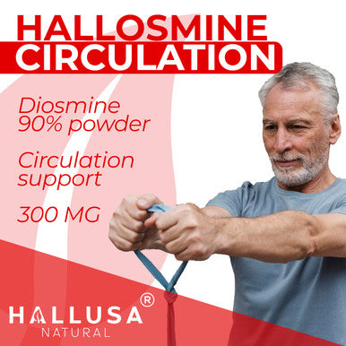 Hallusa Natural Diosmin Circulation - Support For Circulation And Veins - Diosmin - Diosmine- Diosmina - Circulation & Vein Support Supplement