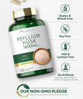 Carlyle Psyllium Husk Capsules 1600mg | 200 Count | High Potency Fiber Supplement | Non-GMO Gluten