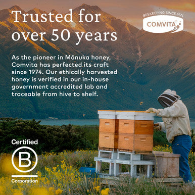 Comvita Manuka Honey UMF 20+ (MGO 829+) - Raw Manuka Honey New Zealand, Pure & Unpasteurized, Superfood for Immune Health, Use in Tea, Wild, Monofloral, Non-GMO - 250g (8.8 oz)