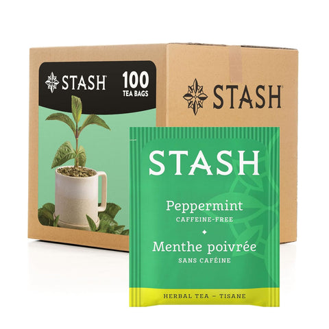 Stash Tea Ginger Peach Green Tea & Matcha Blend, Box of 100 Tea Bags (Packaging May Vary) | Zesty, fruity blend with peach, ginger and matcha notes, Non-GMO Project Verified and foil-sealed freshness