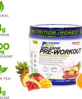 Performance Inspired Nutrition PreWorkout Powder All Natural G Vegan Formula Contains Citrulline Nitrosigine Green Tea Arginine Beta Alanine Tropical Fruit Punch 32 Servings