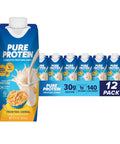 Pure Protein Vanilla Protein Shake, 30g Complete Protein, 12 Ct | Ready to Drink and Keto-Friendly, Vitamins A, C, D, and E plus Zinc to Support Immune Health, 11oz Bottles