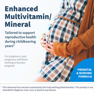 Klaire Labs Prenatal & Nursing Formula - Multivitamin & Multimineral with Chelated Iron & Active Folate for Pregnancy, Breastfeeding and Child-Bearing Years, Dairy- (90 Capsules)