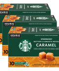Starbucks K-Cup Coffee Pods, Caramel Naturally Flavored Coffee For Keurig Brewers, 100% Arabica, 1 Box (22 Pods)