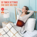 Snailax Heating Pad For Back Pain, Large Heating Pad For Cramps, 6 Heat Setting & 10 Timer Settings, 3 Vibration Modes, Heated Pad With Adjustable Strap, Lower Back Massager, Gifts For Mom, Dad