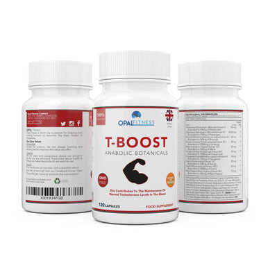 OPALFITNESS Testosterone and Libido Booster for Men by Opal Fitness Anabolic Male Enhancing Vegan Capsules - Maca Root Ginkgo Biloba Korean Ginseng Reduce Stress and Cortisol Produced in UK 120 Capsules