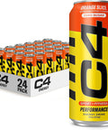 C4 Performance Energy Drink Cosmic Rainbow, Zero Sugar Carbonated Preworkout Energy, 200mg Caffeine with Beta Alanine, 16 Fl Oz (12 Pack), Packaging May Vary