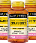 MASON NATURAL Cranberry Highly Concentrated Supports Antioxidant and Immune Health, Maintains a Healthy Urinary Tract Capsules, Pink, Supplement 450 mg, 60 Count, Pack of 3