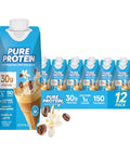 Pure Protein Vanilla Protein Shake, 30g Complete Protein, 12 Ct | Ready to Drink and Keto-Friendly, Vitamins A, C, D, and E plus Zinc to Support Immune Health, 11oz Bottles