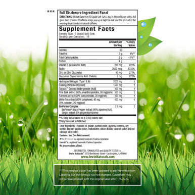 Irwin Naturals Deep Tissue Collagen-Pure - 80 Liquid Softgels - Intense Nourishment For The Skin - 2,000 Mg Of Hydrolyzed Collagen - 16 Total Servings
