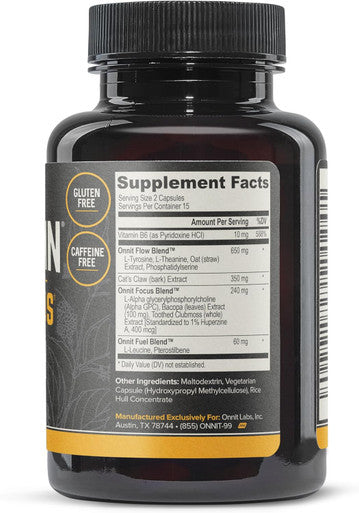 Onnit Premium Alpha Brain Bundle - Nootropic Brain Supplement (30 Count) for Focus Concentration & Memory + Total Human Day and Night Vitamin Packs for Men and Women (30-Day Supply)