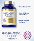 Carlyle Phosphatidyl Choline Supplement | 1680mg | 90 Quick Release Softgels | Non-GMO & Gluten