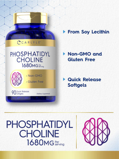 Carlyle Phosphatidyl Choline | 1,680Mg | 90 Quick Release Softgels | Non-Gmo & Gluten Free Supplement