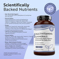 Nutravita Multivitamins and Minerals 365 Vegan Multivitamin Tablets 1 Year Supply Multivitamin Tablets For Men And Women With 26 Essential Active Vitamins and Minerals Made In The Uk By Nutravita